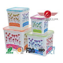 4PCS Square High Food Grade Plastic Food Container